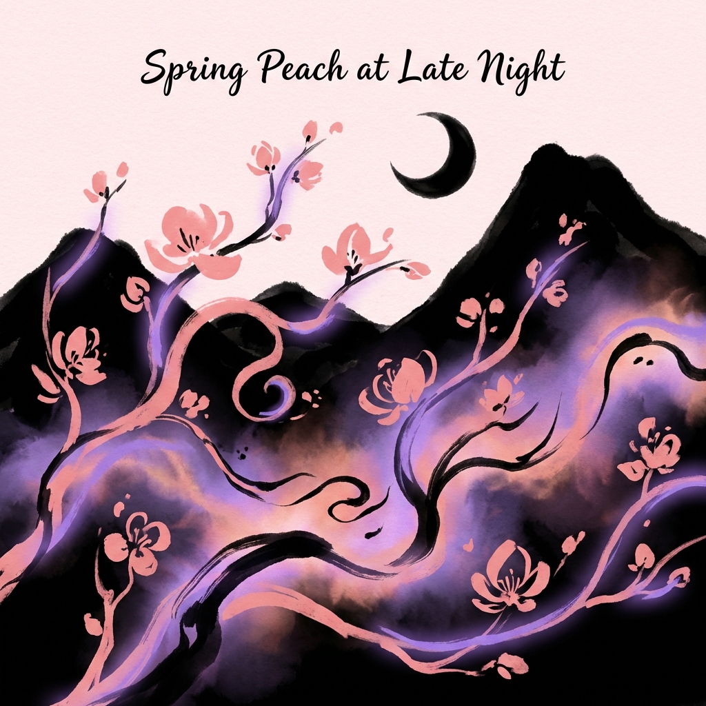 春「桃の夜更け」