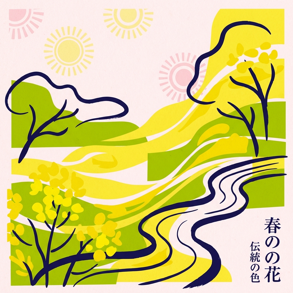 春「菜の花畑」