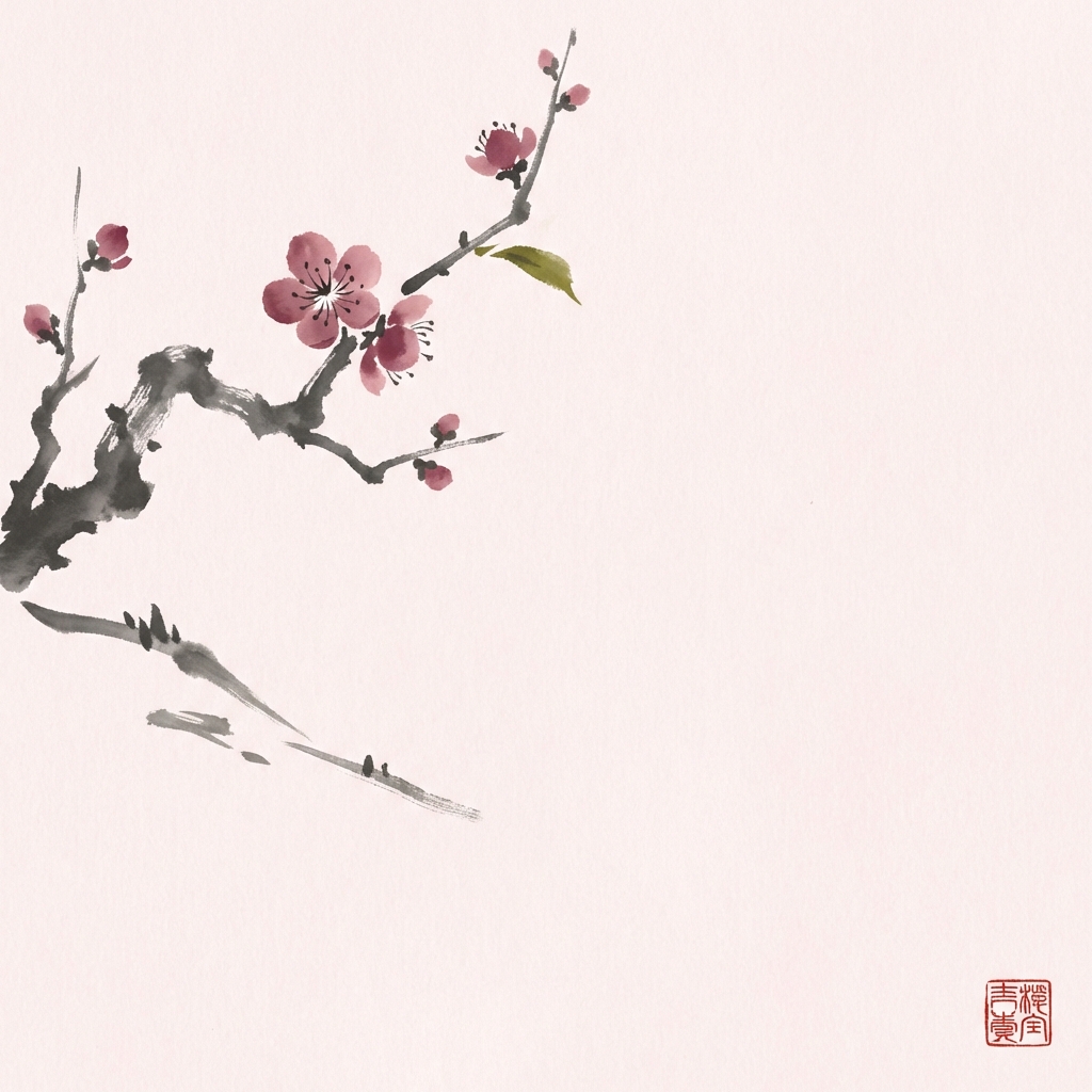 春「早春の梅」