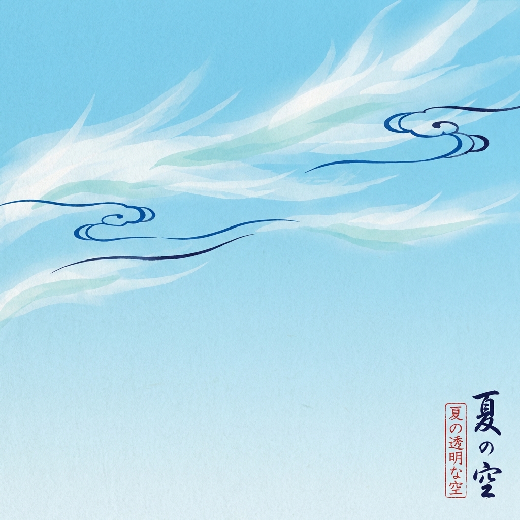 夏「透明な空」